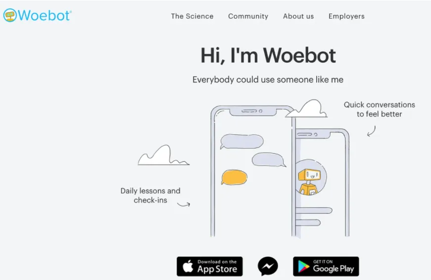 Woebot interface