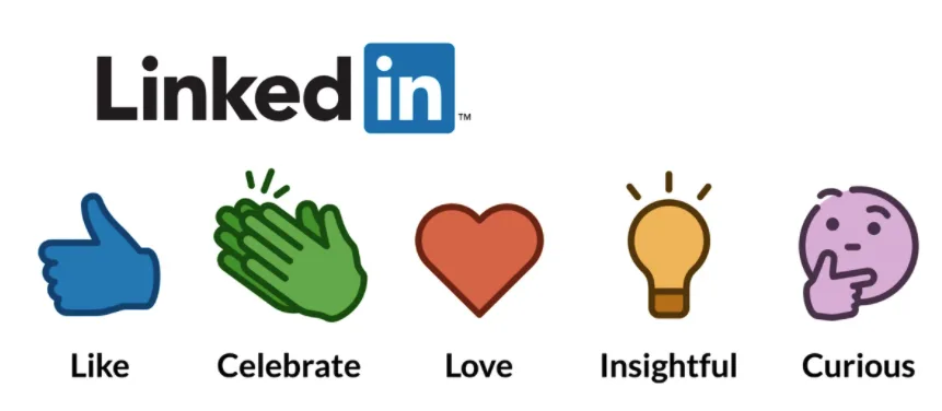 LinkedIn emoji reactions interface