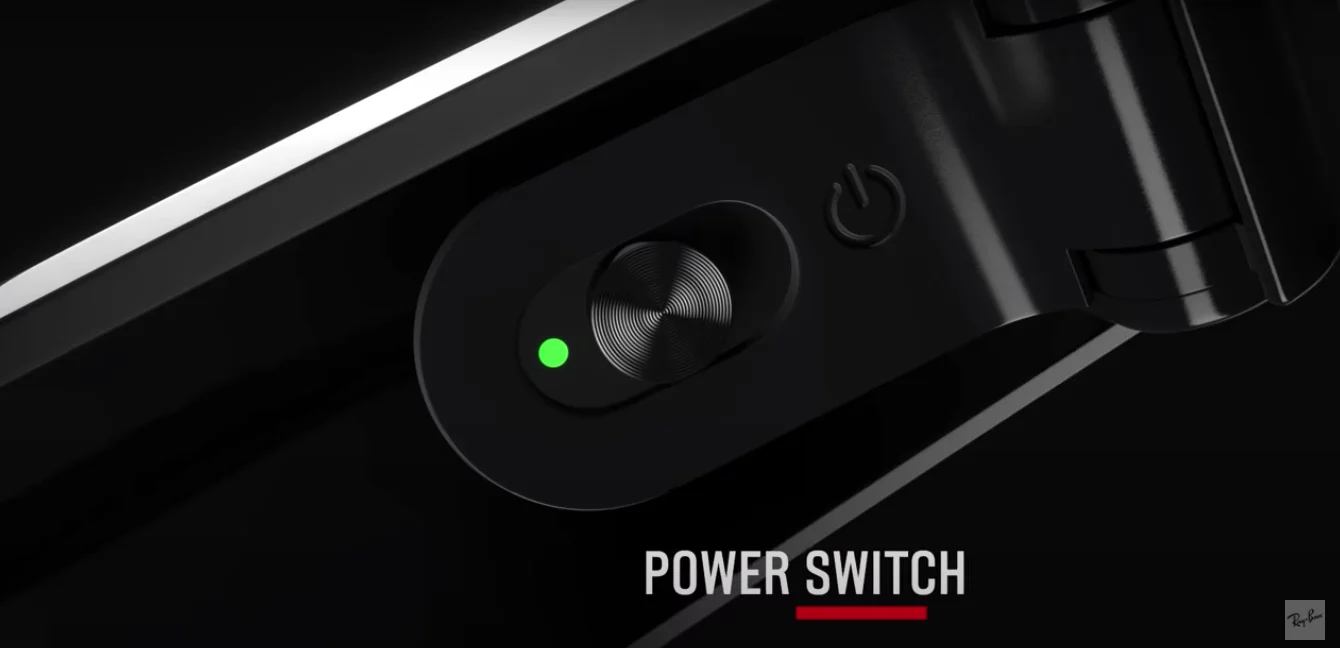 Ray-Ban Stories physical power switch