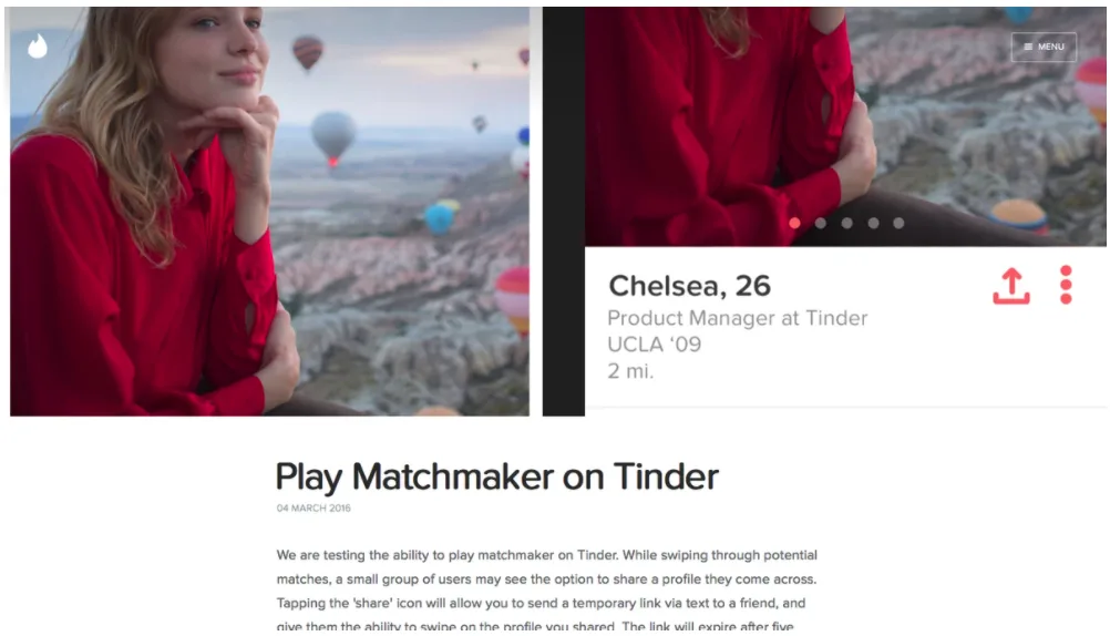 Tinder additional features