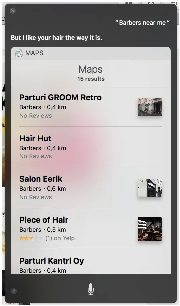 Siri spontaneous response